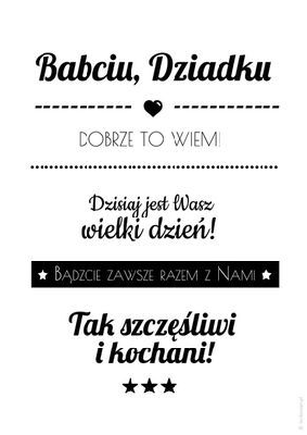 Dyplom z życzeniami dla Dziadka i Babci